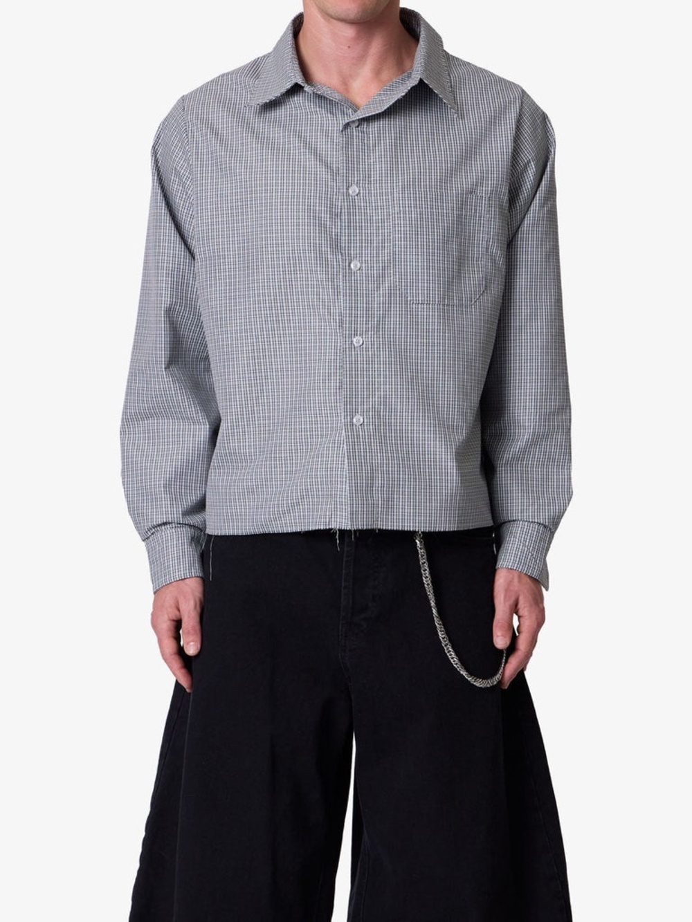 MNML Long Sleeve Plaid Poplin Shirt size Medium